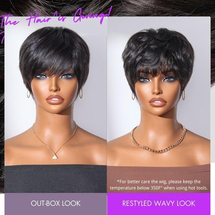 【LIVE】Throw On & Go Short Cut with Bangs Wig Ultra Comfort Cotton Cap Glueless Wig Hair Loss Friendly