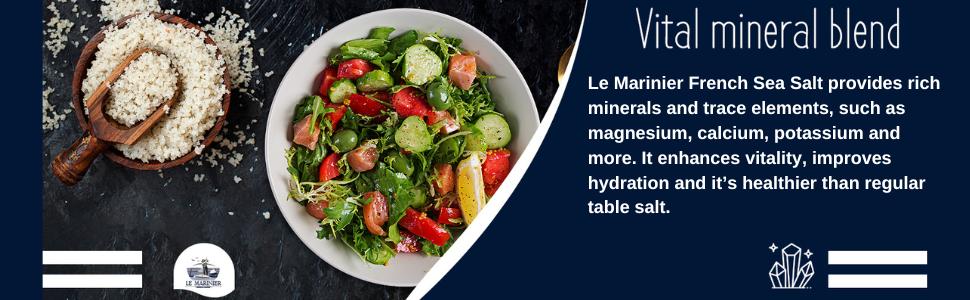 Le Marinier Celtic Salt Organic Grey Coarse, 1.1lb - 18oz. Mineral Rich 100% Natural and Unrefined French Sea Salt Organic. Hand Harvested Mineral Sea Salt, Sel Gris (1.1lb Grey Coarse)