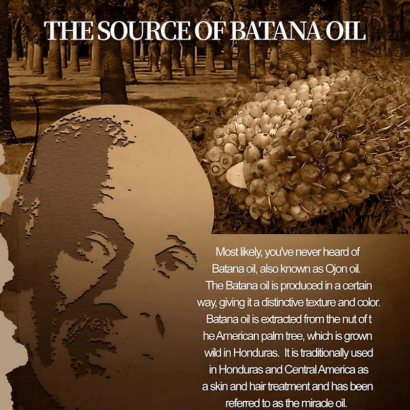 Batana Oil from Honduras – Fuller, Thicker Hair for Women & Men, Silky Conditioning, Frizz Control & Color Care Damaged Healthier
