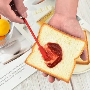 Silicone Flexible Mini Cheese Spreader Knife Tip Scraper, Makeup Bottle Scraper, Baking Tool, Jam Dual-Head Smear Spoon, 1 Kit/3 Pcs, Spatulas Set