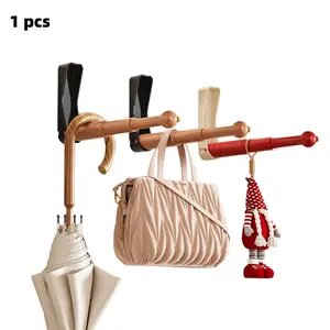 1-pack single-piece clothes hanger storage solution is a no-drill, wall-mounted, extendable clothes rack suitable for balconies and bathrooms. It's a large-capacity, space-saving, foldable storage unit.