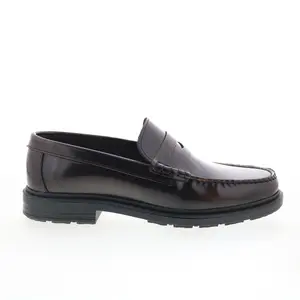 Bruno Magli Milo MB4MILC0 Mens Brown Leather Loafers & Slip Ons Penny Shoes