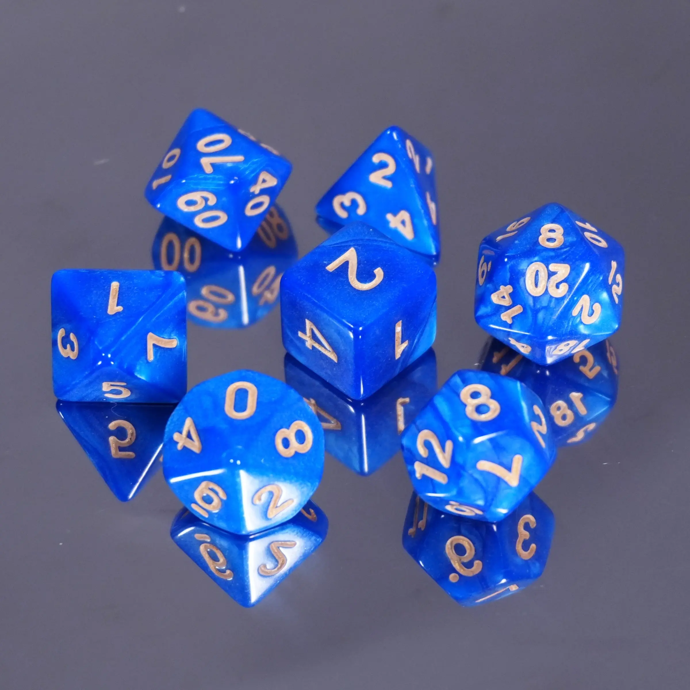 7pcs Polyhedral Dice Set, Dungeons & Dragons Game Dice, Math Learning, Board Games, Party Discount, Perfect for Gamers and Educators