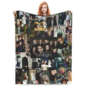 Twilight Saga Blanket Soft, Comfortable, and Warm Movie-Themed Nap Blanket Top Christmas Gift Choice for Living Rooms, Bedrooms, and Sofas Unisex Blanket for Adults and Children Holiday Decorative Blanket