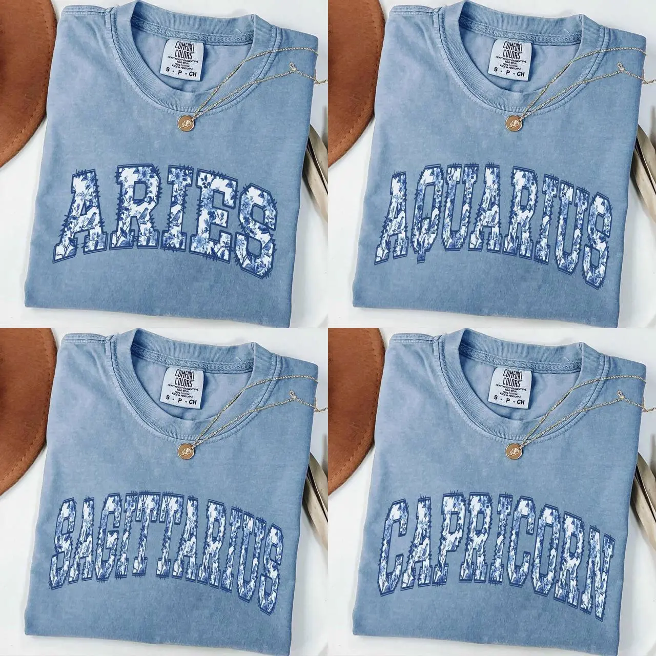 Comfort Colors Zodiac Tshirt - Blue Jean, Cute Horoscope Astrology Graphic Tshirt, Unisex Crewneck Tshirt, Personalized Zodiac Energy Gift for Birthday, Star Sign Lovers, Celestial Sweatshirt - AL