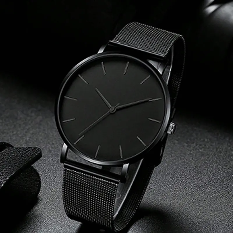 Men's Business Fashion Round Dial Analog Quartz Watch, Quartz Wristwatches, Fashion Watch for Party, Daily Decor, Quartz Analog Watch for Birthday Gift