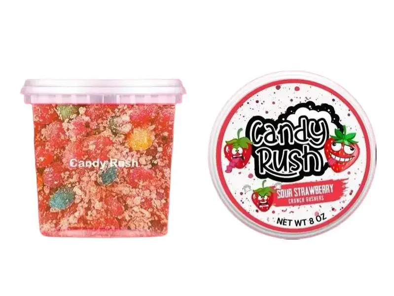 Sour Strawberry CRUNCH Gushers Candy fruit blasts gushies