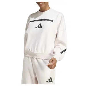 adidas Womens Z.N.E. Crewneck Sweatshirt Training Casual - White