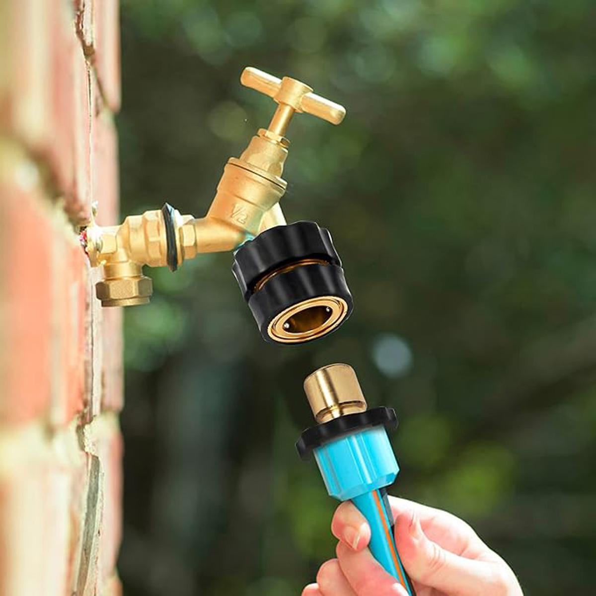 Garden Hose Quick Connector,Male and Female Garden Hose Fitting Quick Connector Rubber Washers Leak Proof Durable Aluminum 6 Set Quick Connect Hose Fittings for Garden Hose Quick Connector with Gasket,3/4 Inch Attachment Quick#MothersDayGift #GiftsForHer