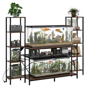 Stylish Fish Tank Furniture Set -Modern & Durable Aquarium Stand for Living Room - Ideal for Home & Living Spaces - Sturdy Construction - Enhances Home Decor