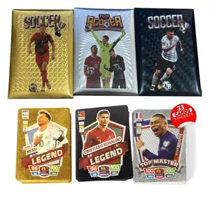 Soccer Trading Cards 2024-25 | 3 Packs - 33 Collectible Football Cards for Fans - Black, Gold & Silver Ran Soccer Cards Packs - Collect them all