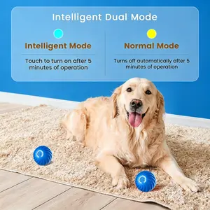 Automatic Moving Dog Ball, Interactive Smart Toy for Boredom, USB Rechargeable, Durable TPR Material