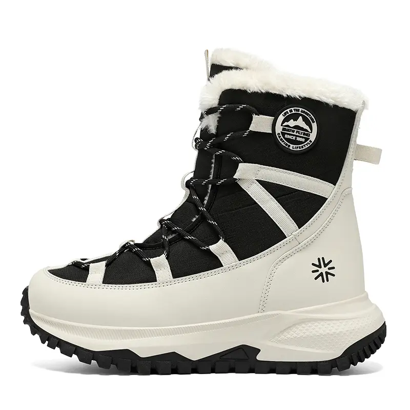 Winter Boots with Faux Fur Lining and Secure Lacing System for Cold Weather