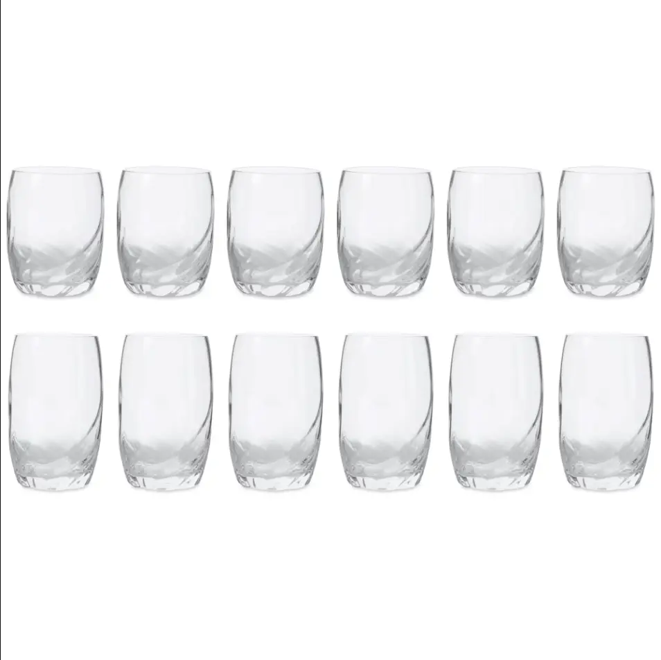 12-Piece Ribbed Glassware Set with Straws & Lids – 12oz & 16oz Aesthetic Drinking Glasses for Iced Coffee, Juice & Cocktail