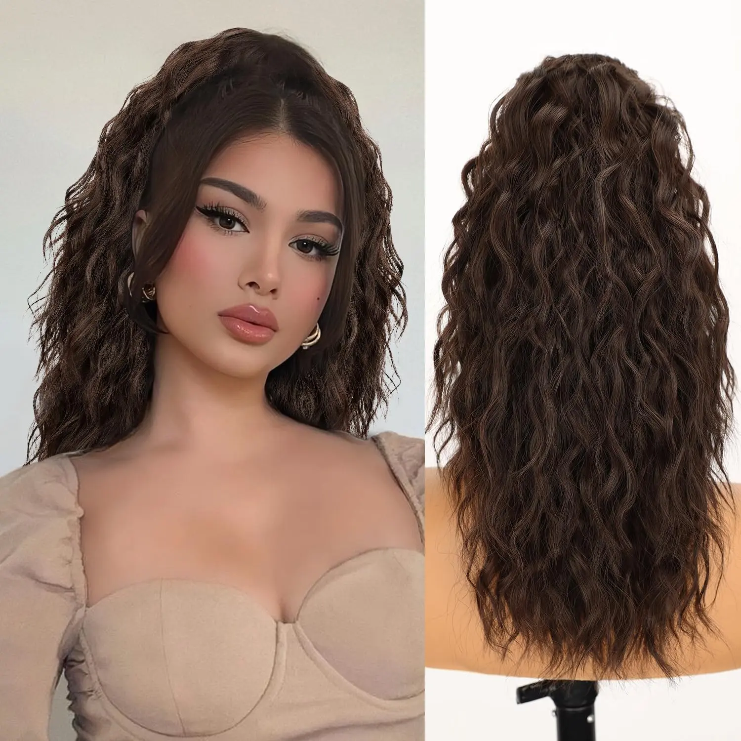 Ponytail Extension 18 Inch Claw Clip in Ponytail Extensions  Fake Synthetic Hairpiece for Women Layered Pony Tails Hair Extensions
