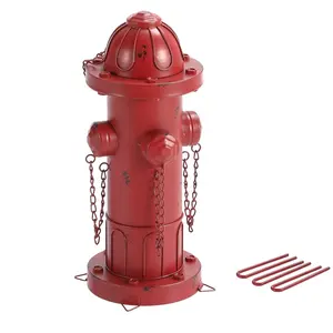 16.5" H Metal Fire Hydrant for Dogs to Pee On, Vintage Dog Fire Hydrant Training Pee Post for Outdoor Decor