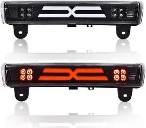 DIBMS LED Third 3rd Brake Light Compatible with Chevy Suburban 1500 2500 Tahoe 00-06/Fit GMC Yukon 00-06/Fit GMC Yukon XL 1500 2500 00-06 High Mount Stop Light Lamp Clear Lens Black Housing