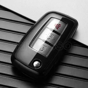 Soft TPU folding car key case cover for Nissan X-Trail T32 rogue Juke F15 Qashai J11 Murano Maxima Altima accessories Automotive Vehicle