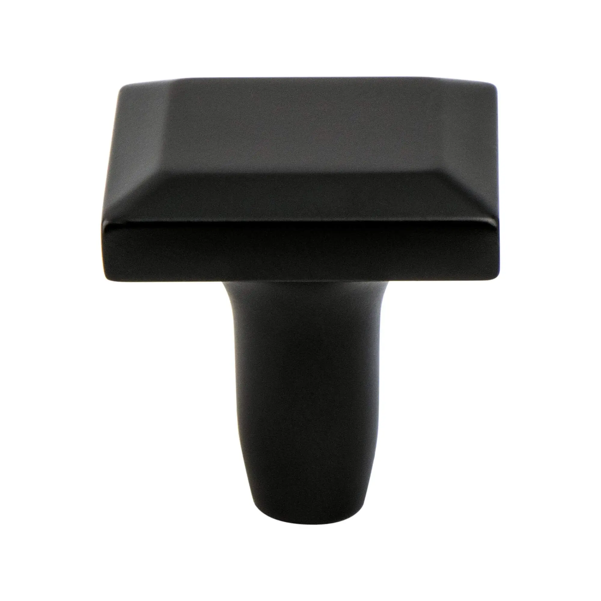 Berenson 4126-1055-P Contemporary Metal Metro Knob, 1.187 in. Dia., Matte Black, Modern Sleek Streamlined Design