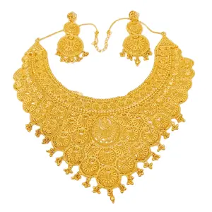 Beautiful gold plated necklace set