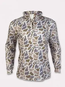 Realtree Camo Zip Long Sleeve Hoodie | Tactical Outdoor Pullover | Hunting & Camping Gear