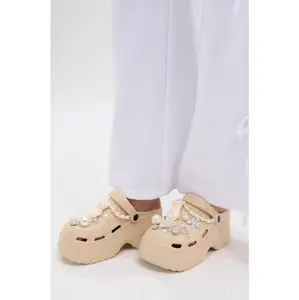 AZALEA WANG DAVIES BEIGE EMBELLISHED FLAT