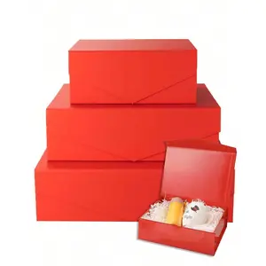 Gift Box, 3 Counts/set Gift Wrapping Box with Lid, Gift Packaging Box for Birthday, Wedding, Party, Baby Gift Decoration Box