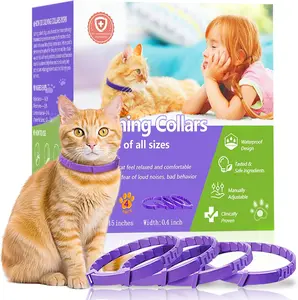 4 Pack Calming Collar for Cats – Cat Pheromone Collar for Anxiety & Stress Relief, Adjustable Breakaway Waterproof Cat Calming Collars, Helps Reduce Scratching, Meowing & Separation Anxiety