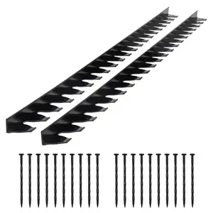 Fathersdaygift VEVOR Landscape Edging Border, 10Pcs 6 ftx 1.6 in Plastic Garden Edging with 60 Spikes, Sun-Resistant Flowerbed Borders, DIY Layout, No Dig Garden Edger Border Divider for Lawn Edgings for Yarddealsforyoudays