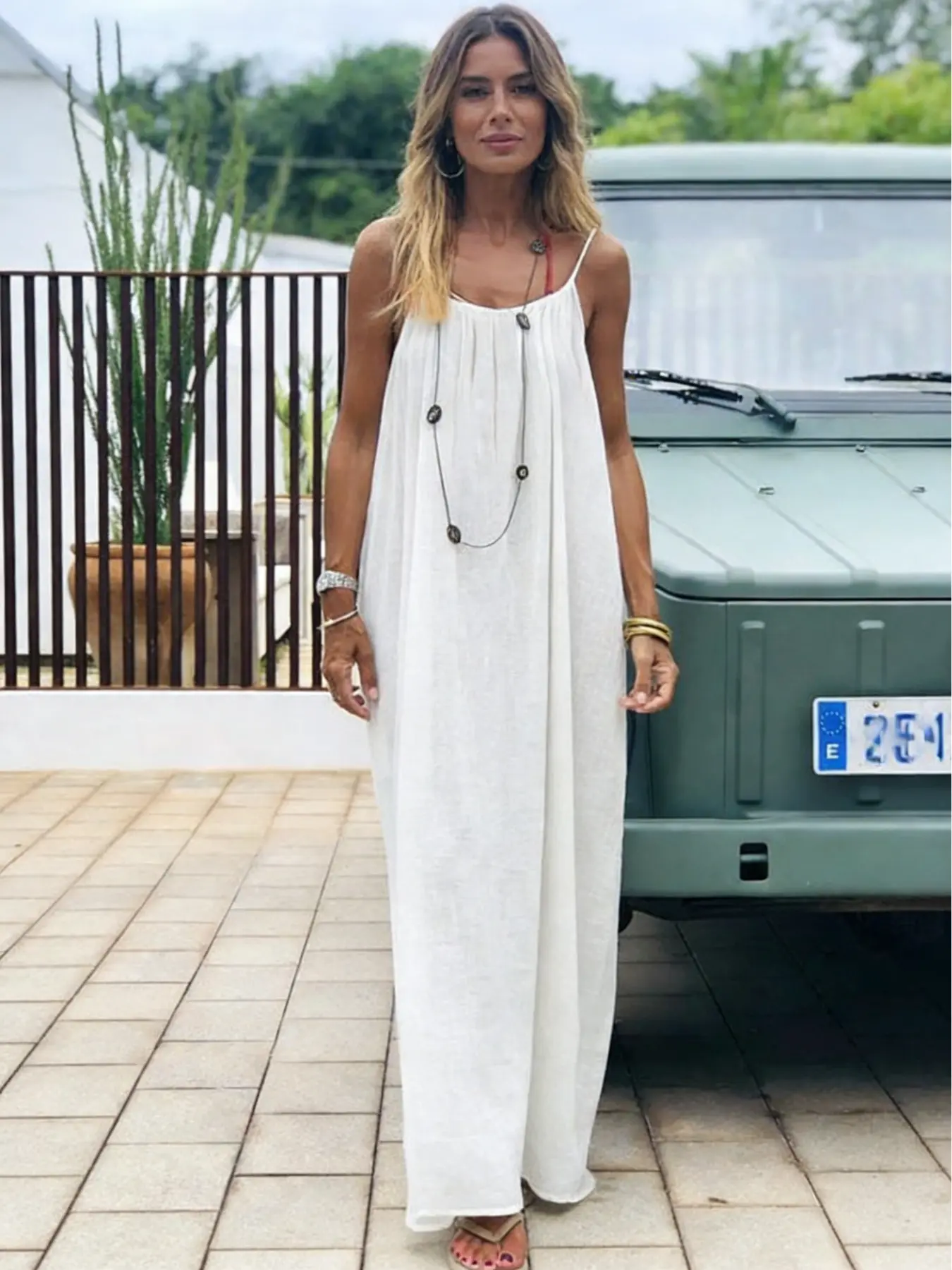 Women's Backless Loose-Fitting Dress, Sleeveless Design, Comfortable & Stylish Home Wear, Perfect for Casual, Boho Casual Comfy, Casual Boho Soft - TikTok Shop Women's Backless Loose-Fitting Dress, Sleeveless Design, Comfortable & Stylish Home Wear, Perfect for Casual, Boho Casual Comfy, Casual Boho Soft - TikTok Shop