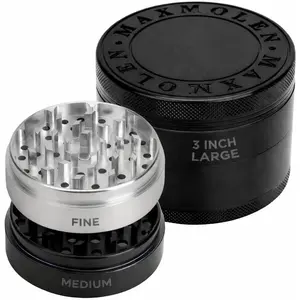 3" Inch Large Spice & Seasoning Grinder, Dual Grind Plate for Fine and Medium result