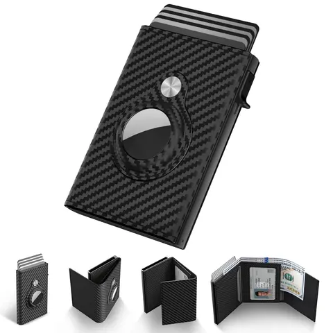 Men's Basic Minimalist Smart Slim Wallet - Magnetic Closure, Multi-Compartment Casual Storage, Wallet Cards Organizer, 6-9 Capacity, Pop-Up Case for Instant Access, ID Window, Cash Slot, Ideal Gift for Men