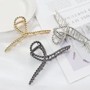 3pcs  Large Metal Hair Claw Clips for Women B.PHNE 4.5 Inch Non Slip Strong Hold Grip Jaw Hair Clamps for Thick Hair Threaded Big Hair Clips 3 Pack