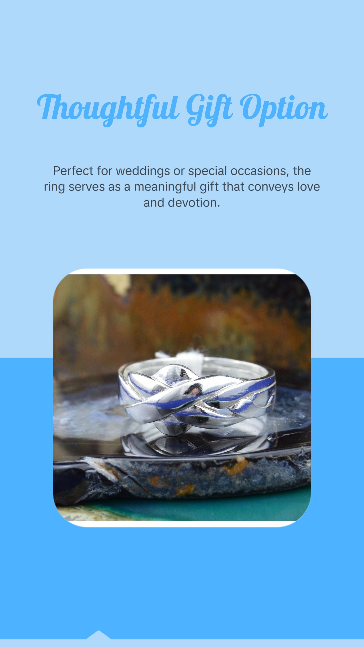 925 Sterling Silver Puzzle Ring - Sizes 6-12 - 4 Interlocking Bands