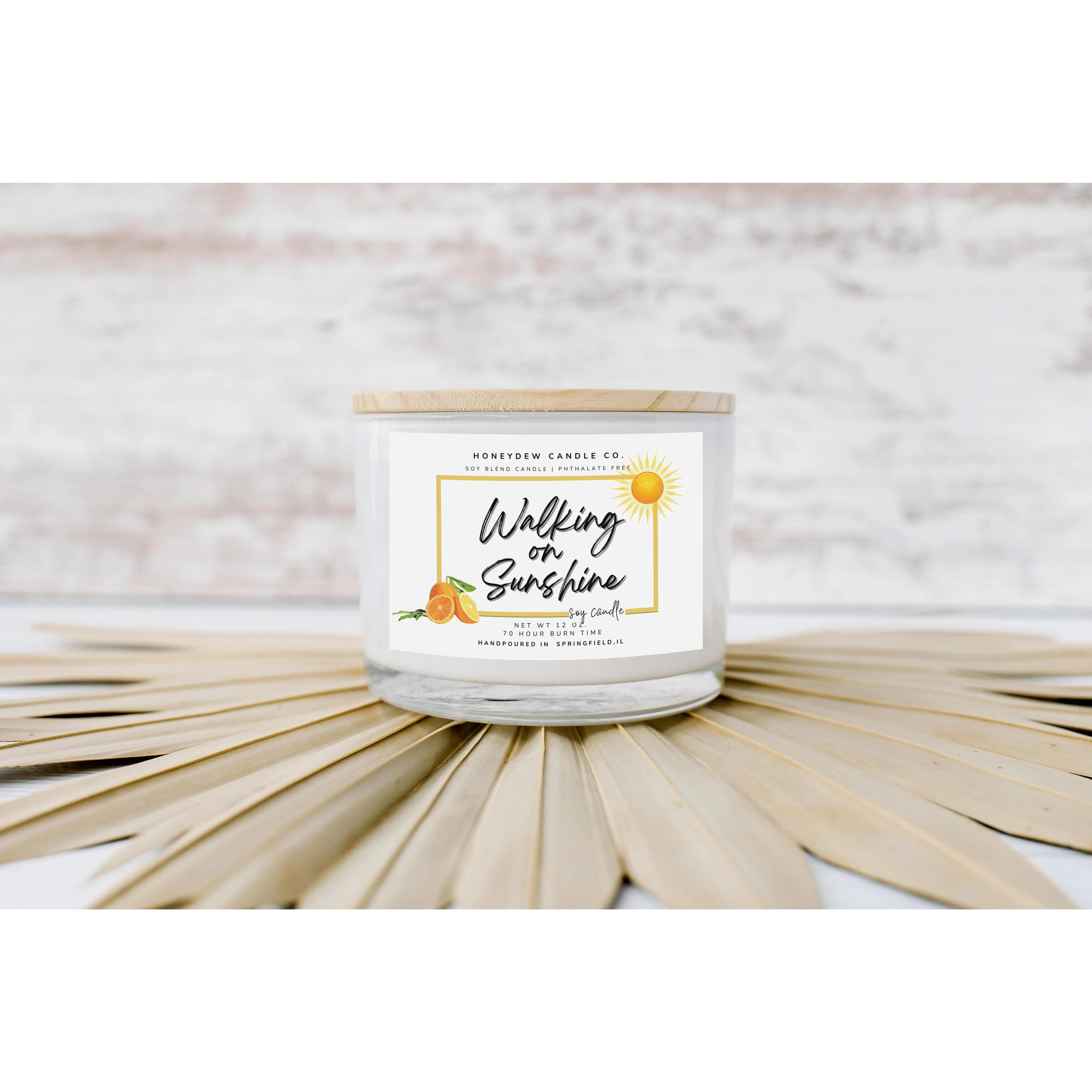 Walking on Sunshine 12 oz 3 Wick Candle