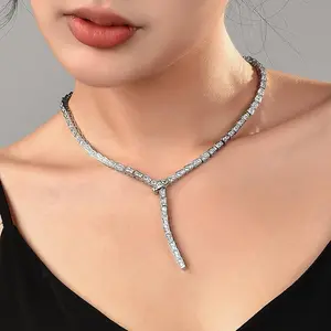 Factory Direct Sale Snake-Shaped Necklace – Exaggerated Light Luxury Clavicle Chain, Fashionable and Versatile, High-End Feel Snake Choker for Elegant Women