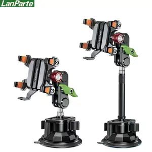 LanParte 5-Claw All-Metal Heavy-Duty Car Phone Holder,2026 Upgraded Extended Vacuum Suction Mount,Anti-Shake Shockproof Stable Universal Fit 6.1-7.2 Inch Large Smartphones,One-Hand Operation Car Accessories for Truck SUV Dashboard Windshield