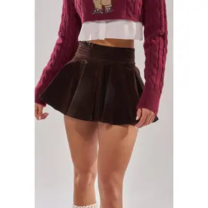 CALL ME VELVET MINI SKIRT