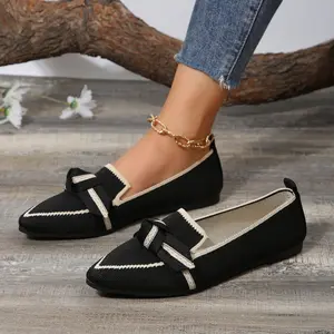 Stylish Women Ballet Flats Pointed Toe Slip On Loafers Breathable Lightweight for Work Travel Everyday Casual Comfortable Shoes Printed Design Non Slip Flexible Sole
