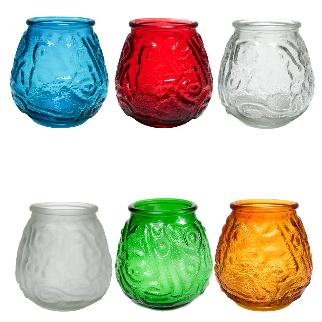 Victorian Colored Empty Candle Jar