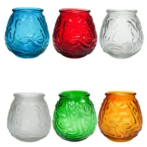 Victorian Colored Empty Candle Jar