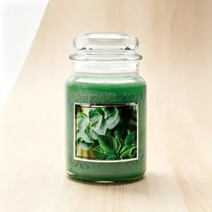 Aromatherapy Scented Candle, Eucalyptus Mint Aroma, Large Glass Apothecary Jar Candle, 21.25 Ounce, Long-Lasting Fresh Scent, Home Decor Gift, Handcrafted Soy Wax, Relaxing Aroma, Decorative Jar