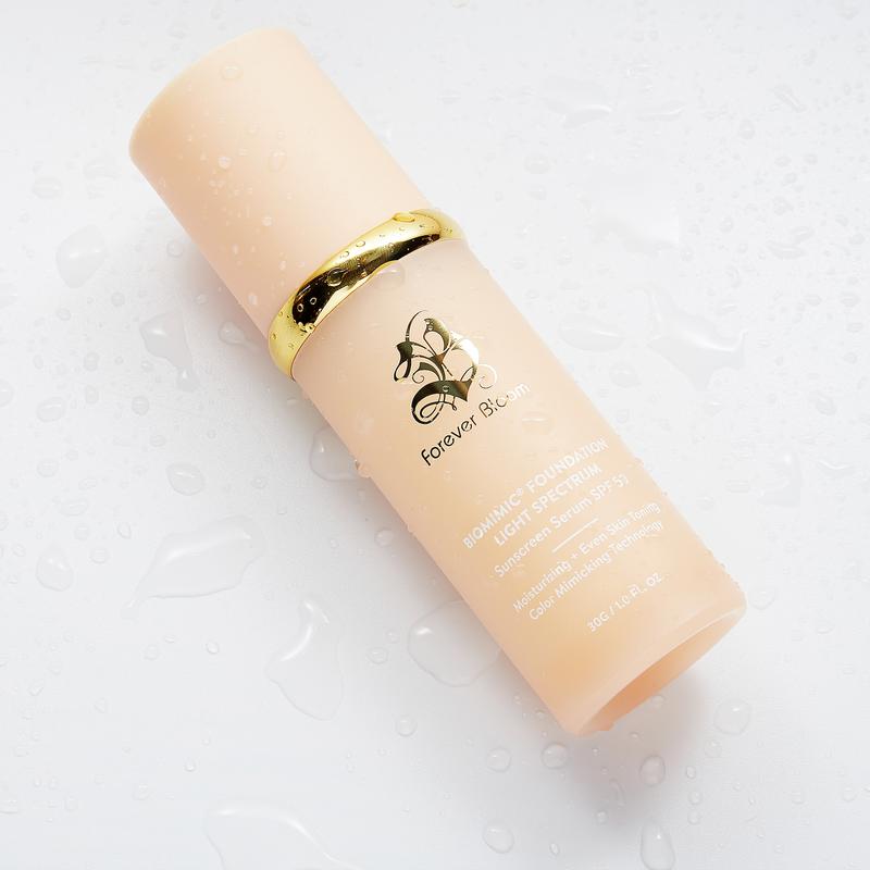 Biomimic Foundation 4 in 1 - Light Spectrum,  Liquid Foundation for Flawless, Natural Looking Finish Makeup Clear  Lightweight
