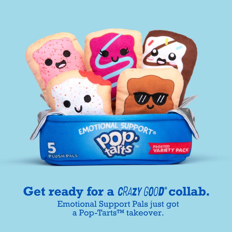 Pop-Tarts Emotional Support by Relatable – Snack-Inspired Pals, Full of Bite-Sized Plushies and Cute Stuff, Unexpected Funny Gifts for Loved Ones, Includes 5 Plush Pals with Plush Box