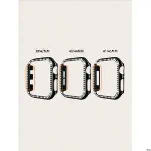 1 / 3 / 4 / 5 / 49mmCompatibleWithAppleWatchUltra / 40 1pcNewFashionHollowOutRhinestoneWatchCaseCompatibleWithAppleWatch38 / 41 / 42 / 44 / 45 / SE / 8 / 7 / 6 / 2