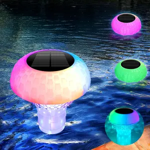 Solar Floating Pool Lights RGB Color Changing, IP68 Waterproof Float or Hang Swimming Pool Lights for Garden, Party (Solar Pool Chlorine Floater Light)