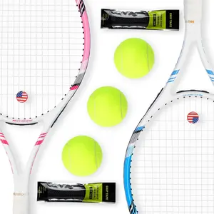 Tennis Racket for Adults, 2 Player 27 inch Speed Tennis Racquet Acceptable for Beginner and Professional with 3 Tennis Balls, 2 Vibration Dampes, 2 Overgrips, Tennis Bag