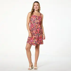 G by Giuliana Court to Resort Printed Woven Sleeveless Dress