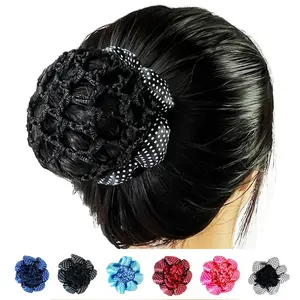 Bowknot Hair Net Ballet Circlet Elastic Band Bud Hair Net For Women's