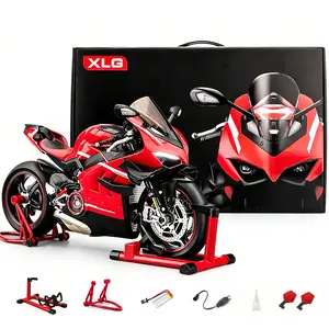 XLG Electric Motorcycle Model, 1:6 Scale, Grateful Kids Gifts, Car Kid Toy, Toys for Grown Ups, Alloy Dynamic Model, Motorcycle with Soundings and Lights and Spray, Bedazzling, Toys, Stranger Things, Things to Buy